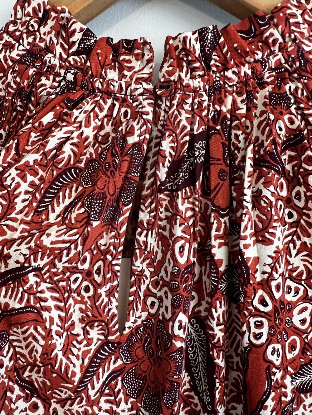 New Ulla Johnson Kasim Mini Dress Burgundy Size 8 - Picture 6 of 7